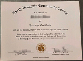 Where to buy North Hennepin Community College certificate?