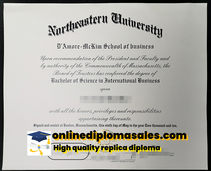 How long does it take to buy a Northeastern University degree certificate?