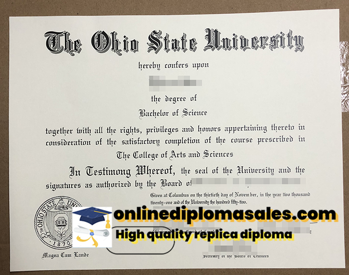 How long does it take to buy an Ohio State University diploma?