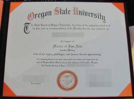 How to order an Oregon State University degree certificate?