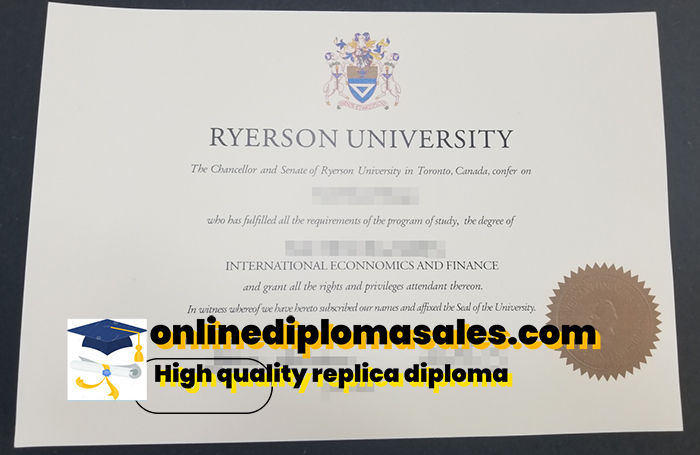 Where to order Ryerson University degree certificate?