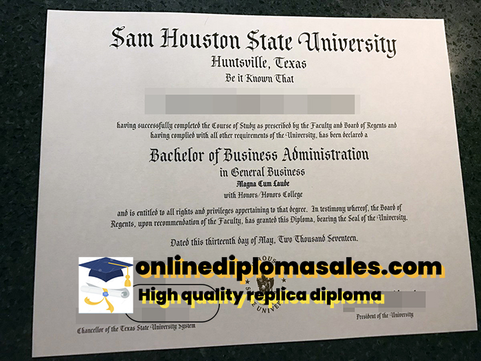 Buy fake degree certificate from Sam Houston State University.