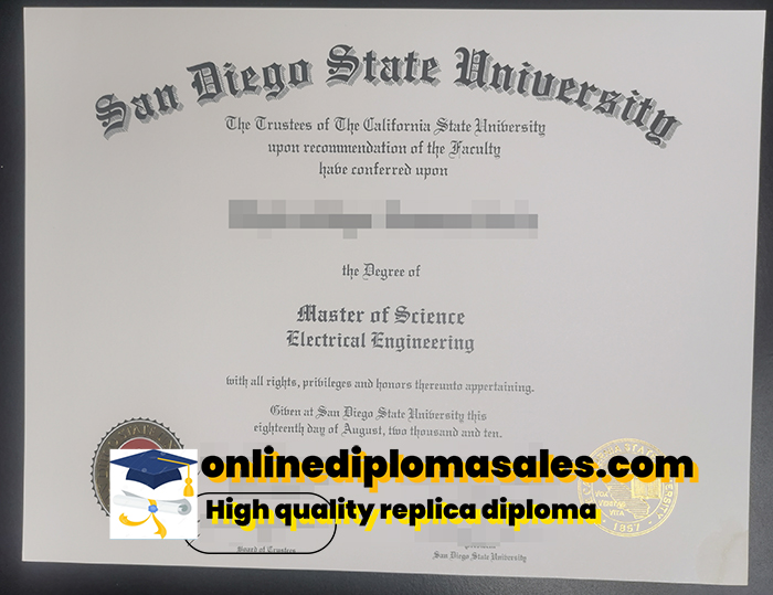 Buy San Diego State University diploma online.