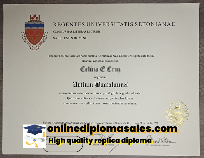 Get Seton Hall University fake diploma certificate online.