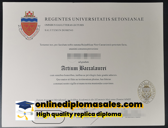 Buy Seton Hall University fake diploma online.