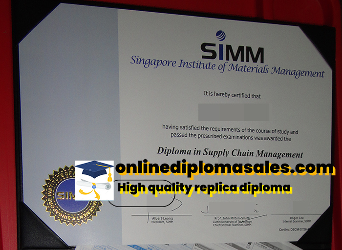 Singapore Institute of Materials Management Certificate