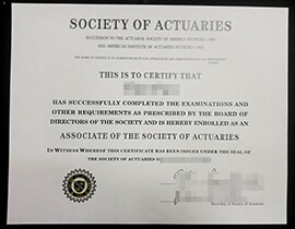 How to obtain the Society of Actuaries certificate?