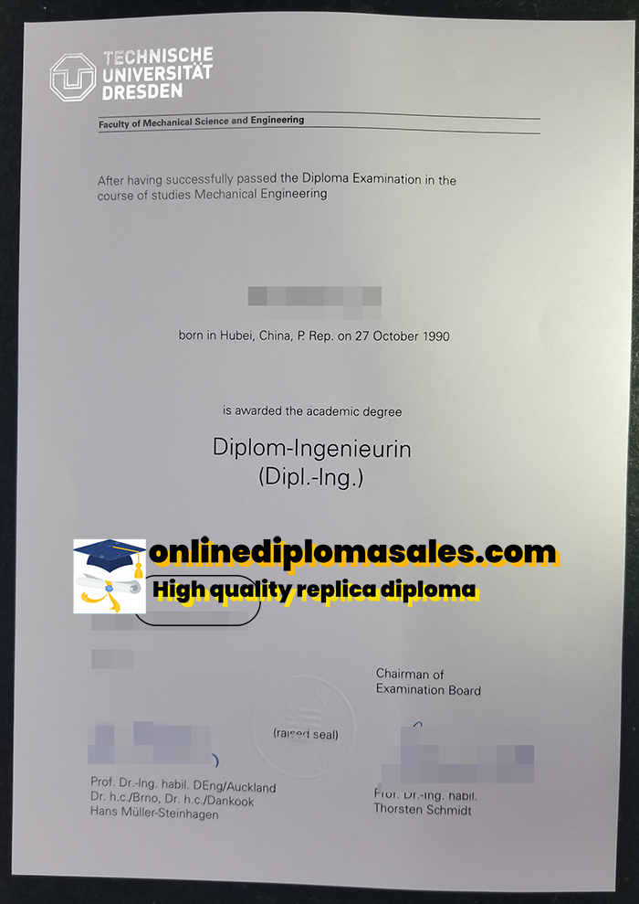 Where can I order a Technische Universität Dresden certificate?