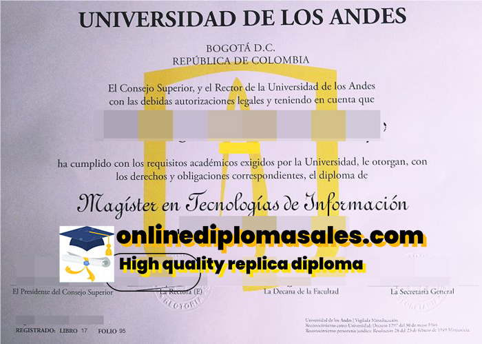 Selling Universidad de los Andes certificates online?