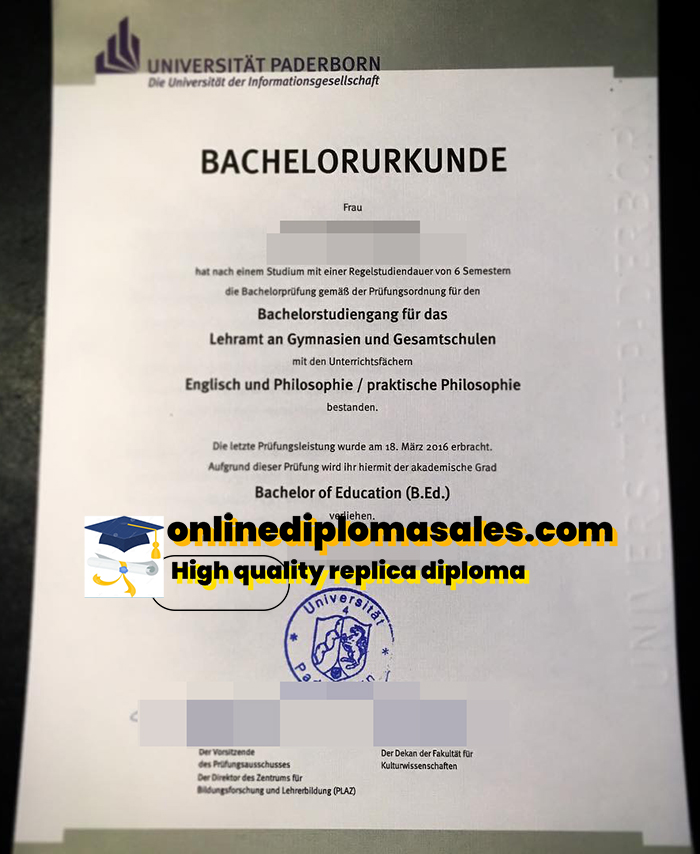 How to buy a Universität Paderborn bachelor's degree?