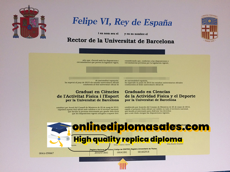 Buy fake University of Barcelona degree online.