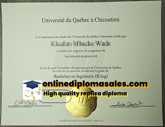 Université du Québec à Chicoutimi degrees for sale online.