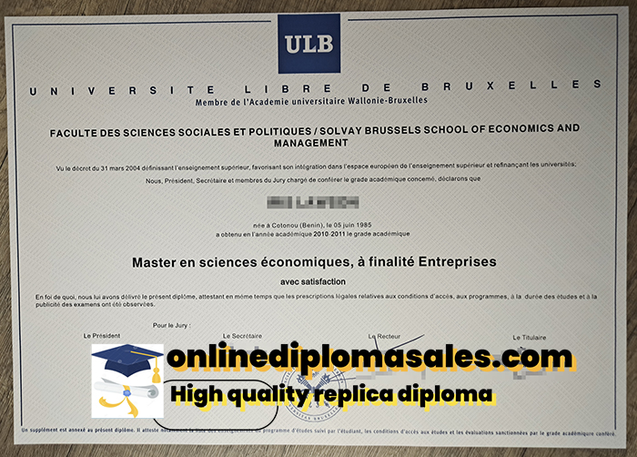 How to quickly get a fake diploma from Université libre de Bruxelles?