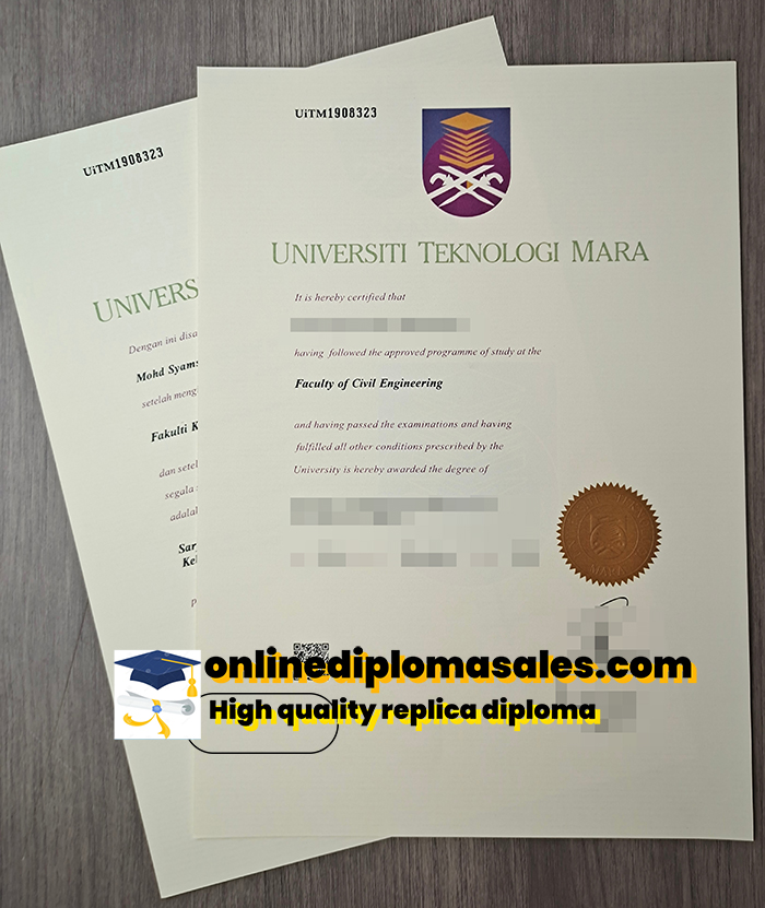 Buy Universiti teknologi mara degree certificate online.