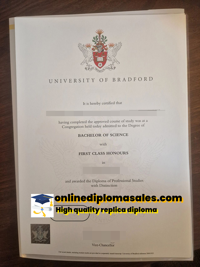 How to quickly get a high-quality fake diploma from the University of Bradford.