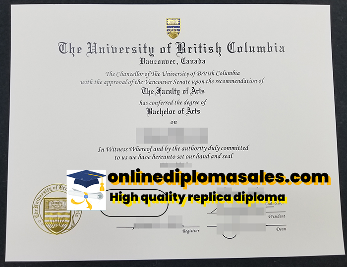 How long does it take to buy a University of British Columbia diploma?