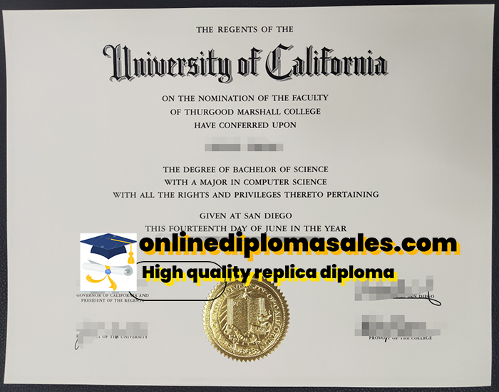 Buy University of California, San Diego degree certificate online.