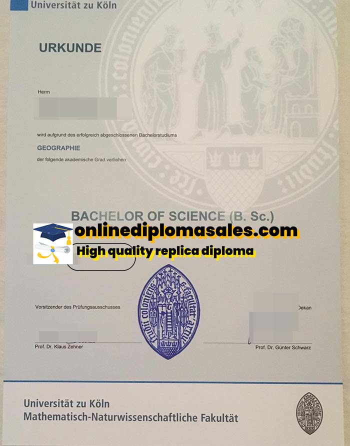 Sell ​​University of Cologne degree certificates online.