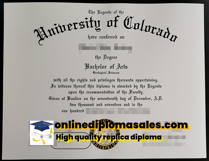 How to order a University of Colorado degree certificate?