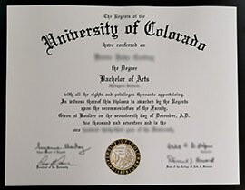 How to order a University of Colorado degree certificate?