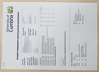 Where to buy University of Cumbria fake transcript.