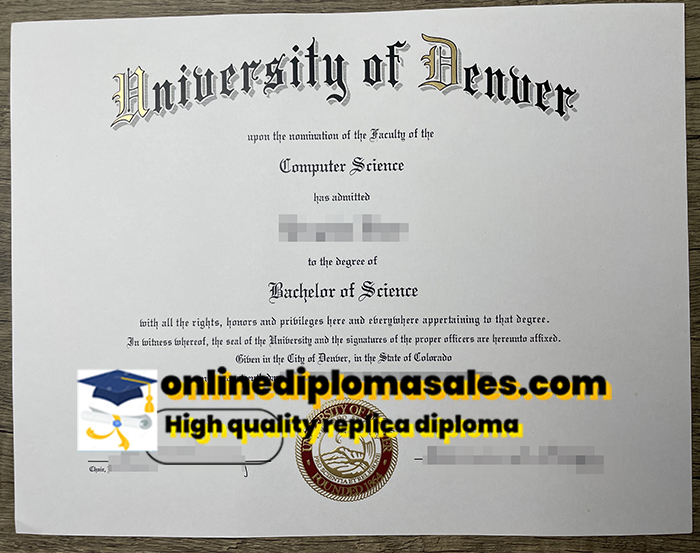 University of Denver master's degree diplomas for sale online.