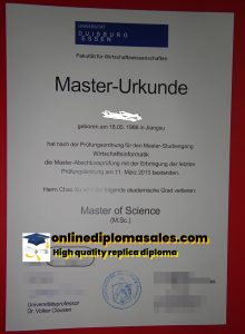 How long does it take to buy a University of Duisburg-Essen diploma online?