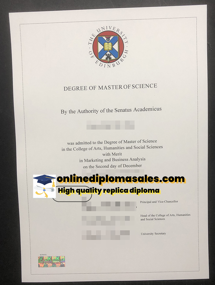 How long does it take to buy a University of Edinburgh fake diploma?