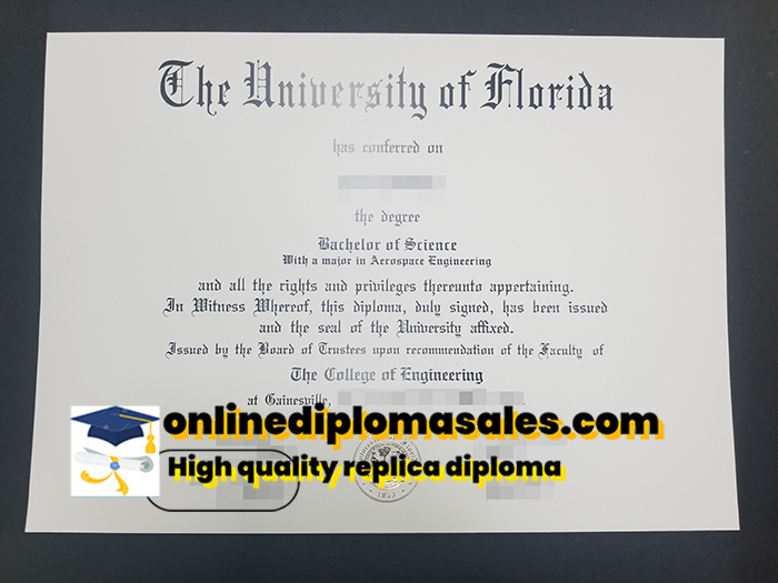 How to buy a University of Florida bachelor's degree certificate?