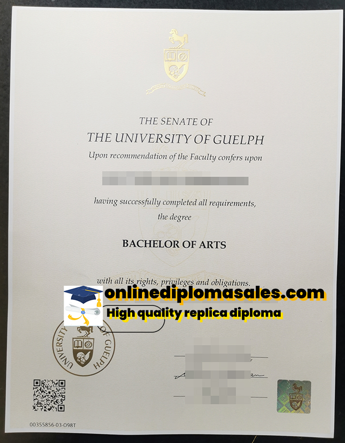 Order your University of Guelph diploma online.