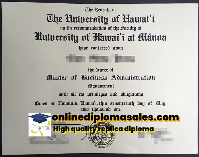 How long does it take to buy a University of Hawaiʻi diploma?