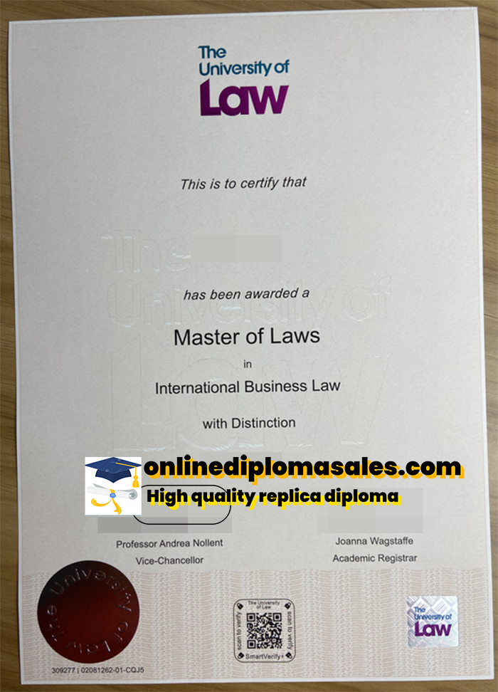 Buy University of Law degree certificate online.