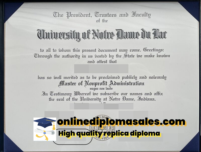 Buy University of Notre Dame degree certificate online.