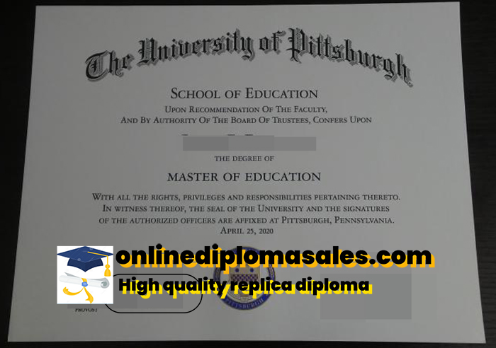 Where to order University of Pittsburgh degree certificate?