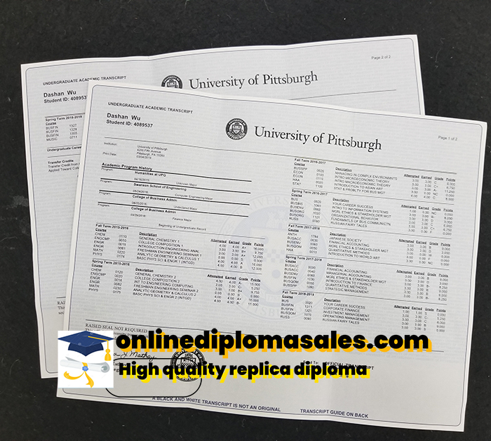 University of Pittsburgh fake transcripts for sale online