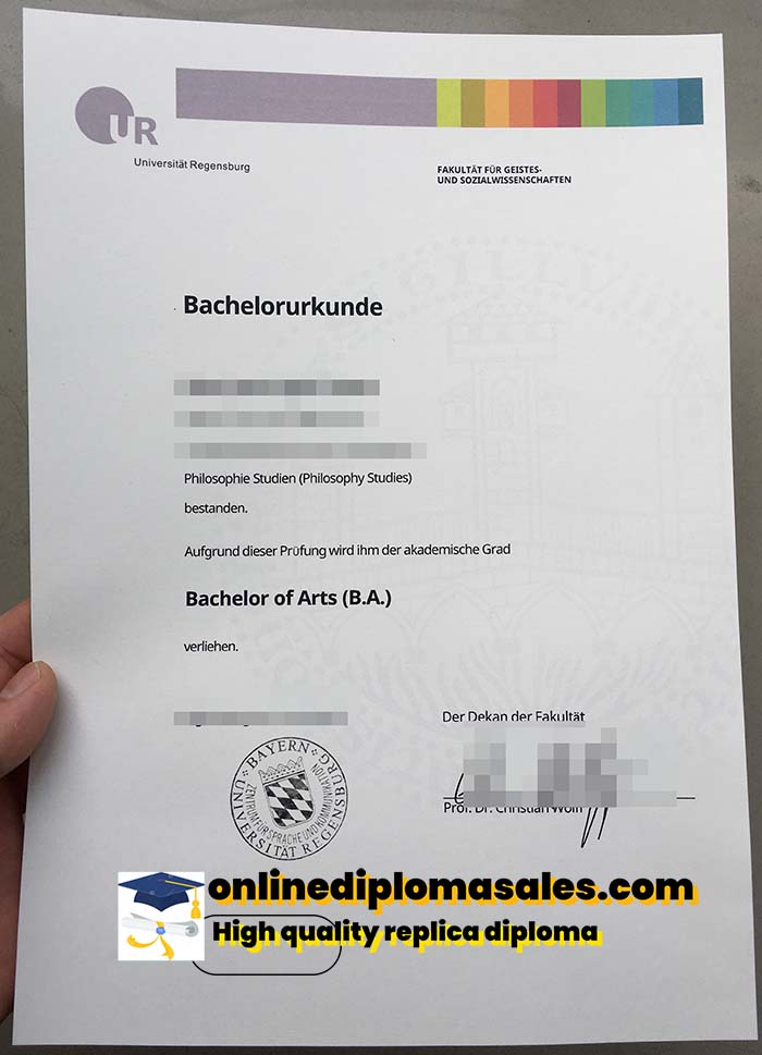 How long does it take to buy a University of Regensburg diploma online?