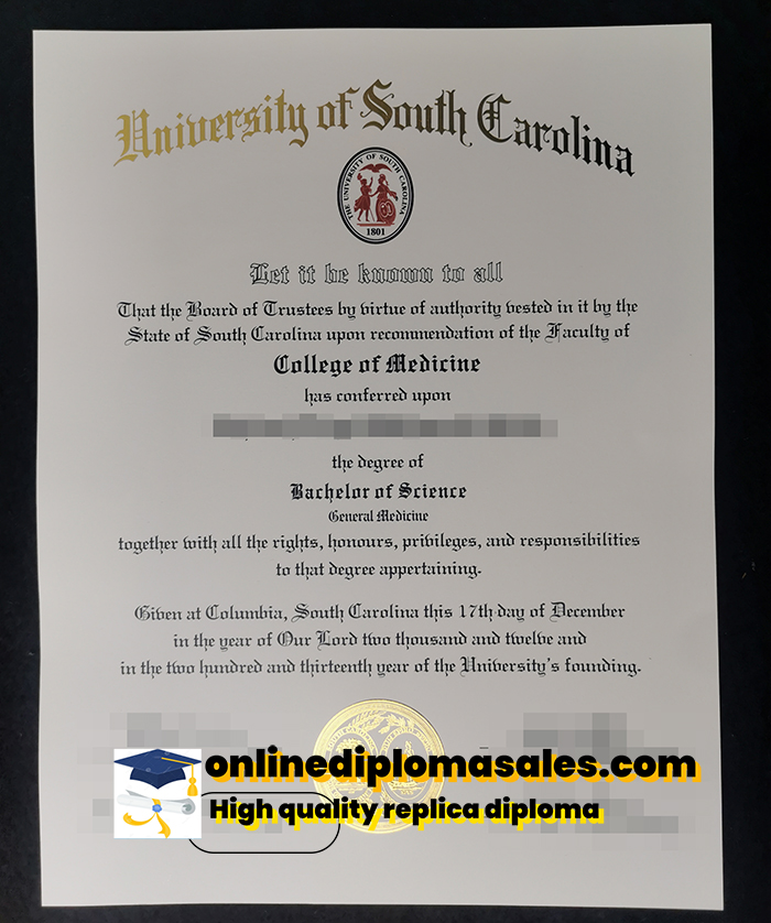 How much does it cost to buy a University of South Carolina diploma?