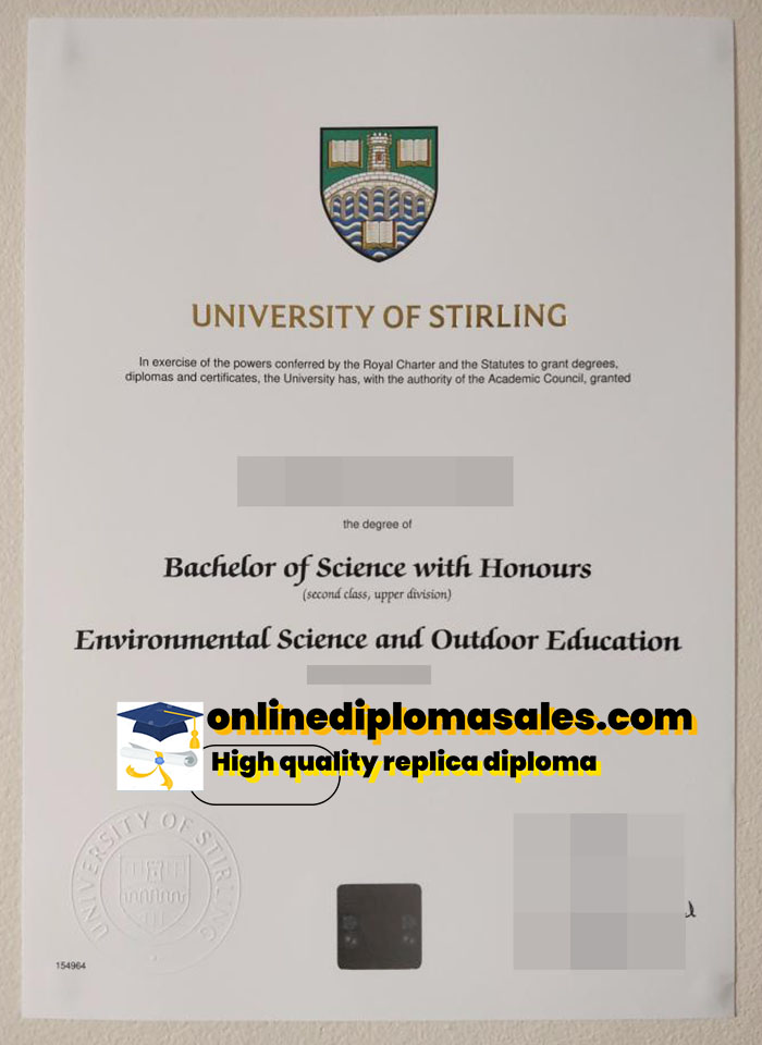 Order University of Stirling degree certificates online.