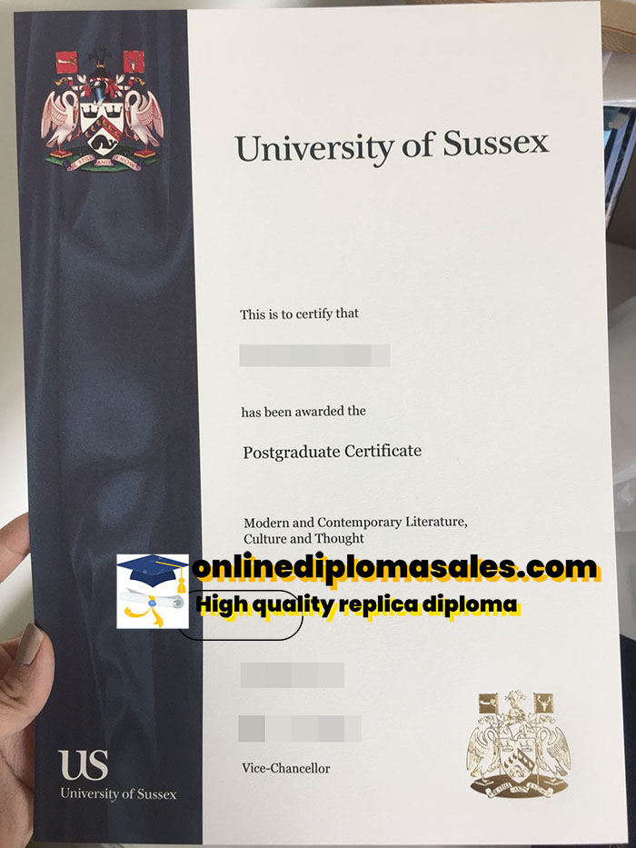 Order University of Sussex degree certificates online.