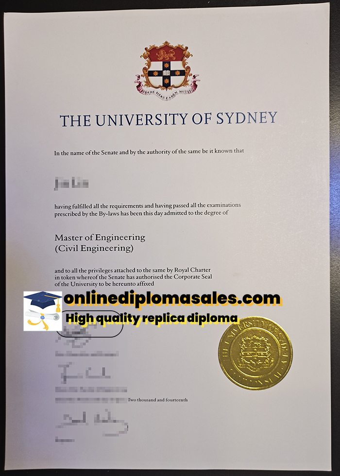 How to order a University of Sydney degree certificate?