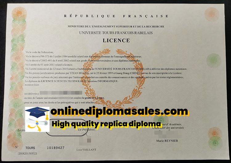 Is it legal to buy a fake University of Tours diploma?