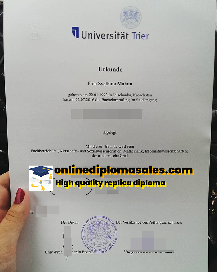 How long does it take to buy a University of Trier diploma?