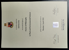 University of Warwick diploma certificate for sale