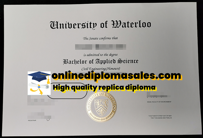 Order University of Waterloo diploma online.