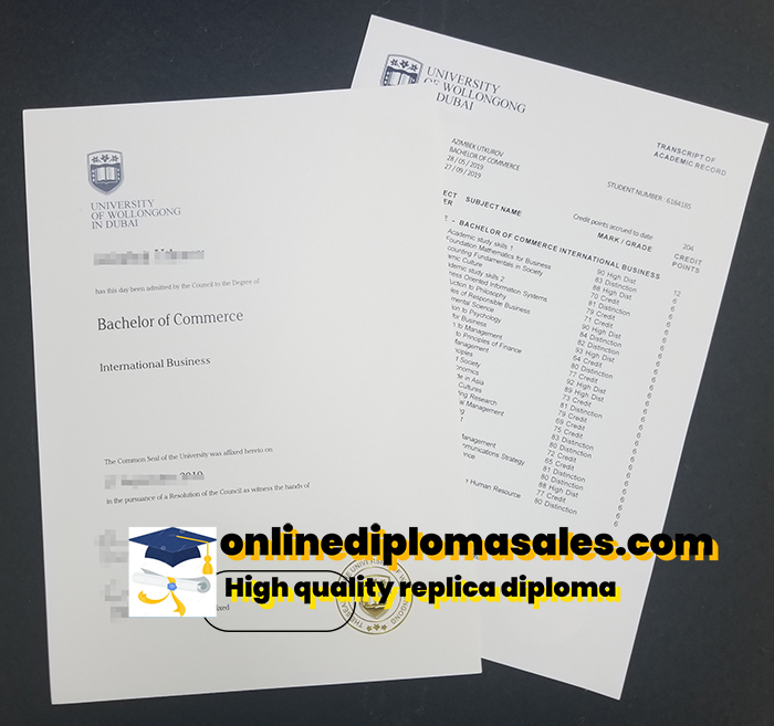 Get University of Wollongong fake diploma certificate quickly.