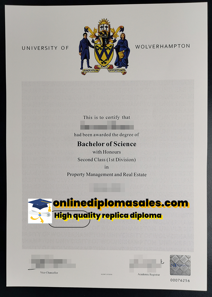 Sell ​​University of Wolverhampton degree certificates online.