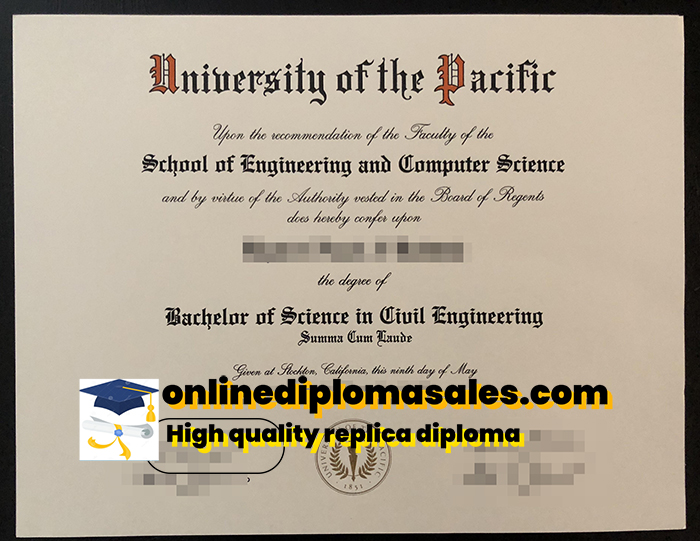 How long does it take to buy a fake University of the Pacific diploma?