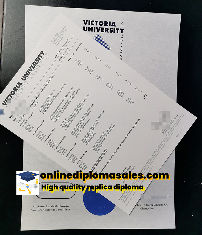 Victoria University transcript