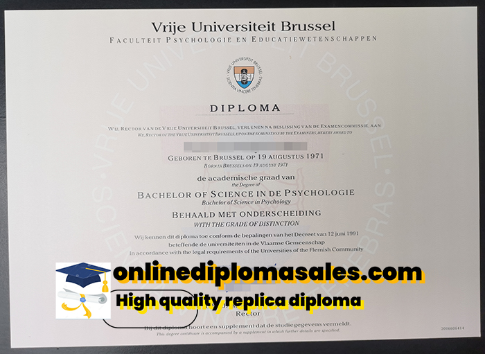 How long does it take to buy a Vrije Universiteit Brussel fake diploma?