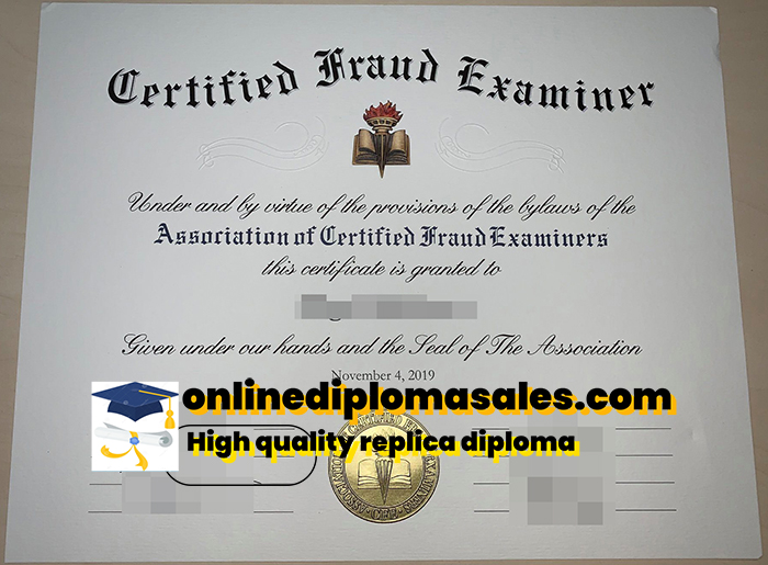 How to buy a certified fraud examiner certificate?